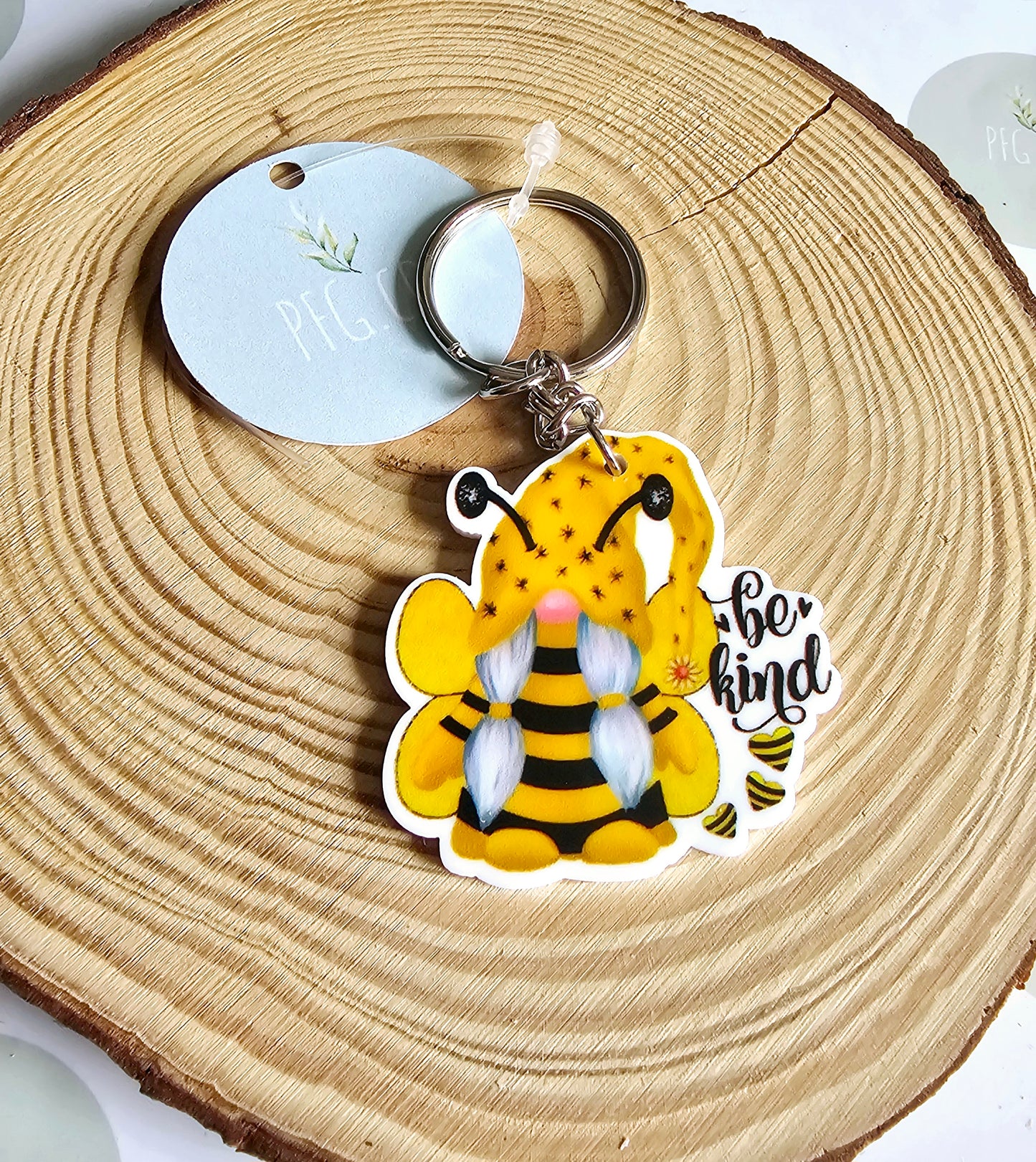 Bumble bee gonk key rings