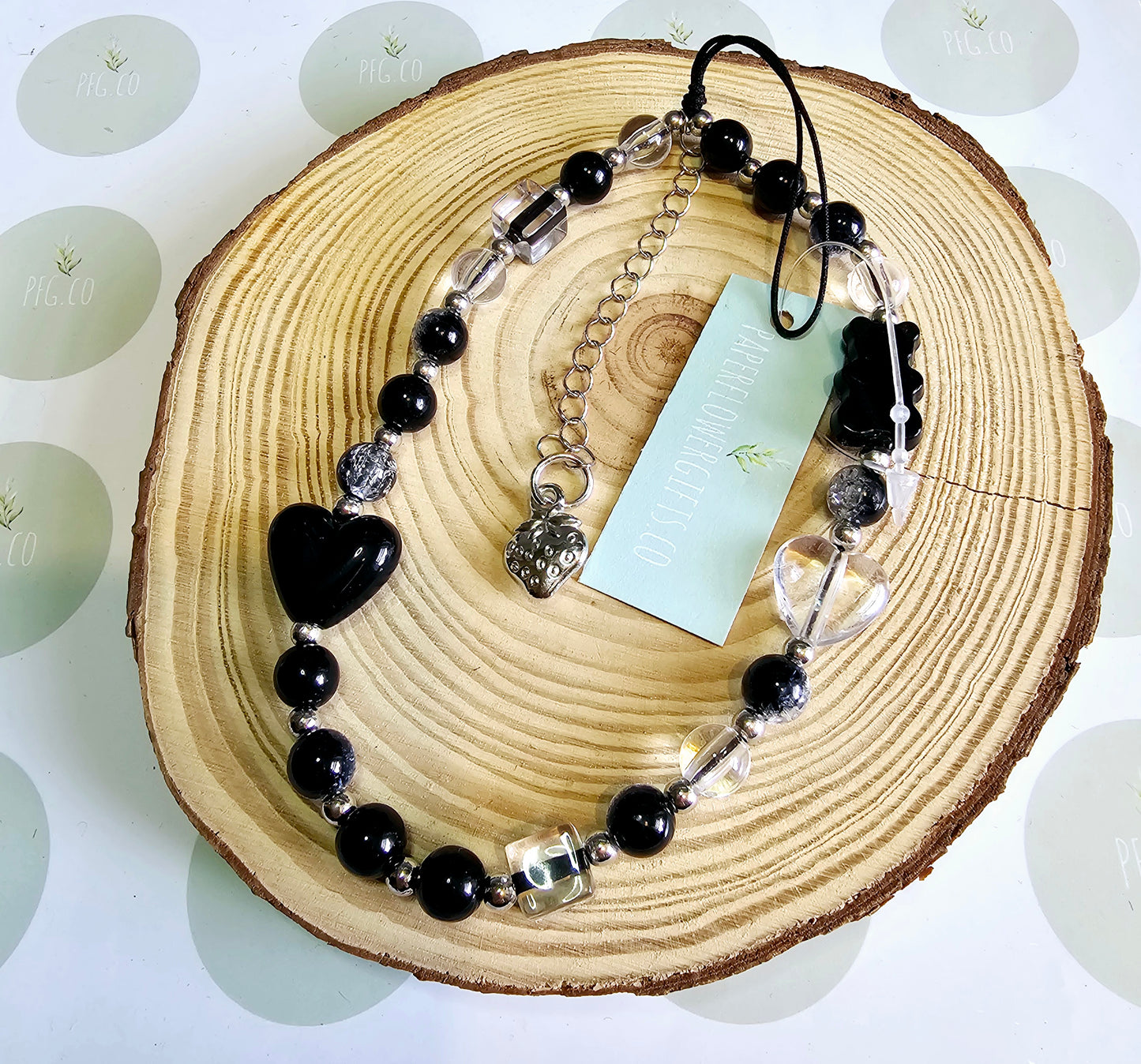 Black charm phone charms