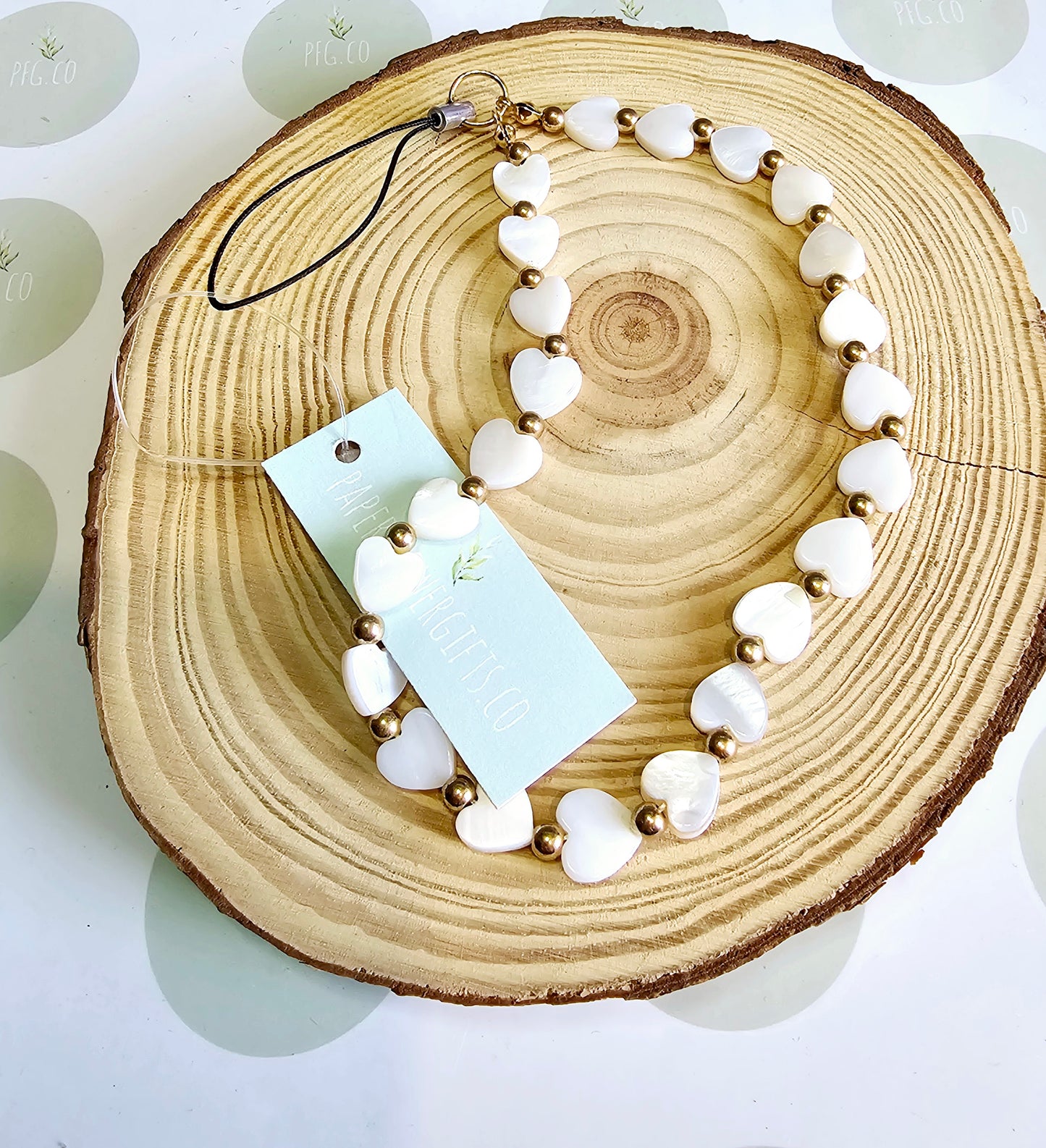Heart design phone charms