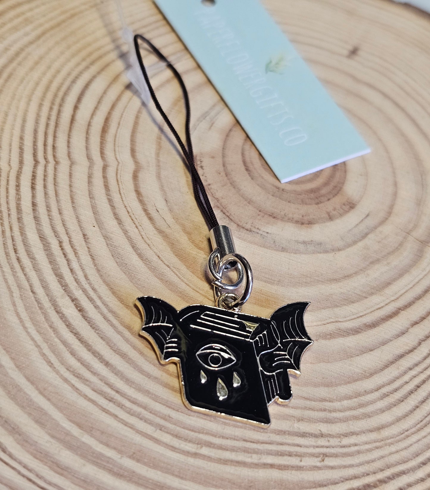 Eye book with bat wings
