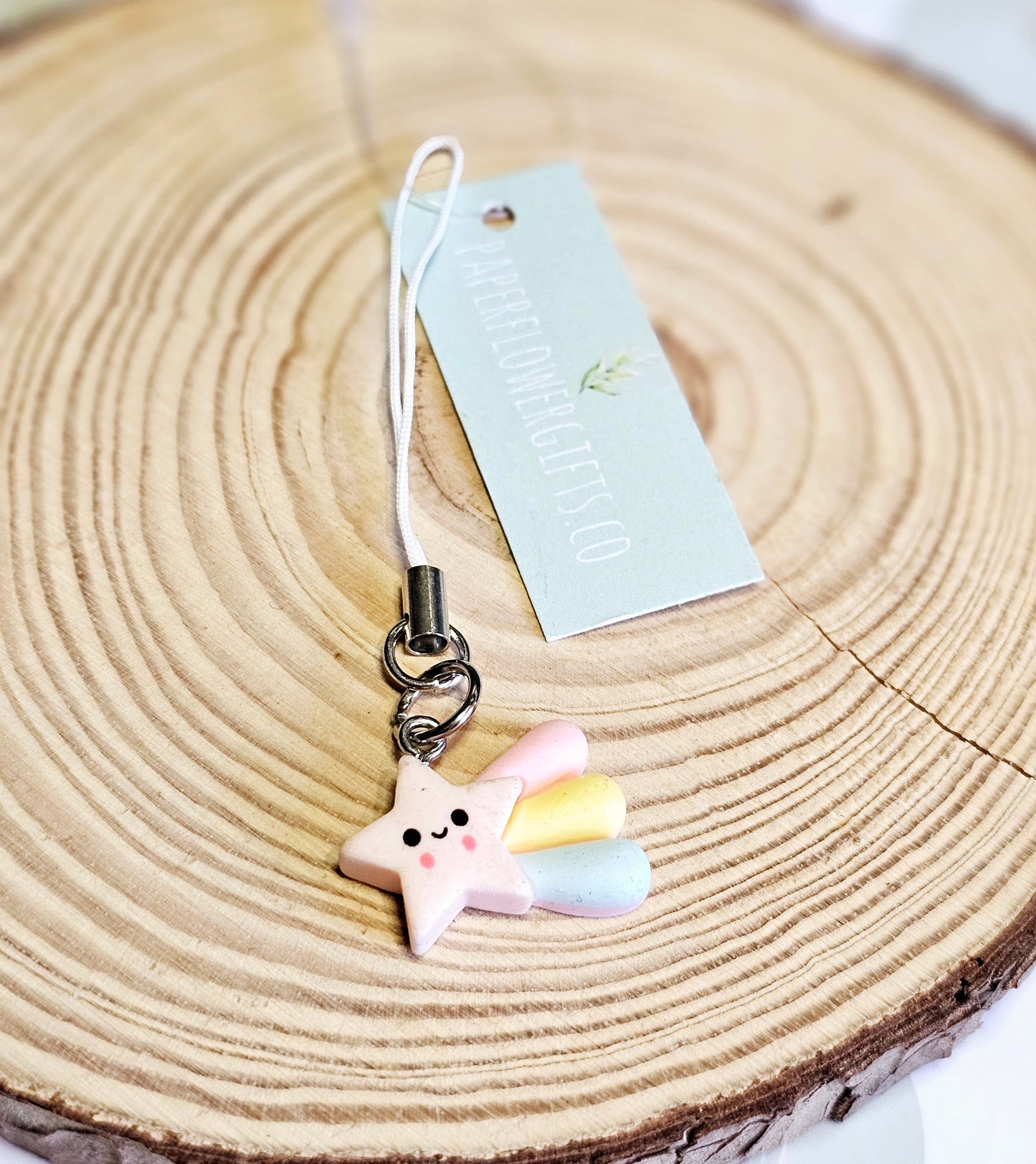 Rainbow star phone charms