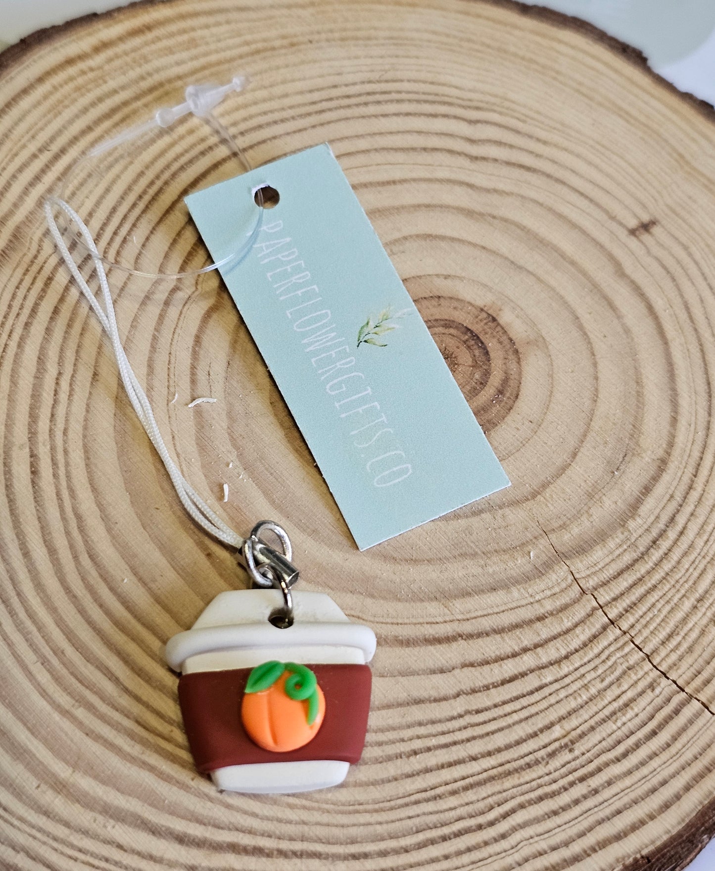 Pumpkin spice latte phone charms