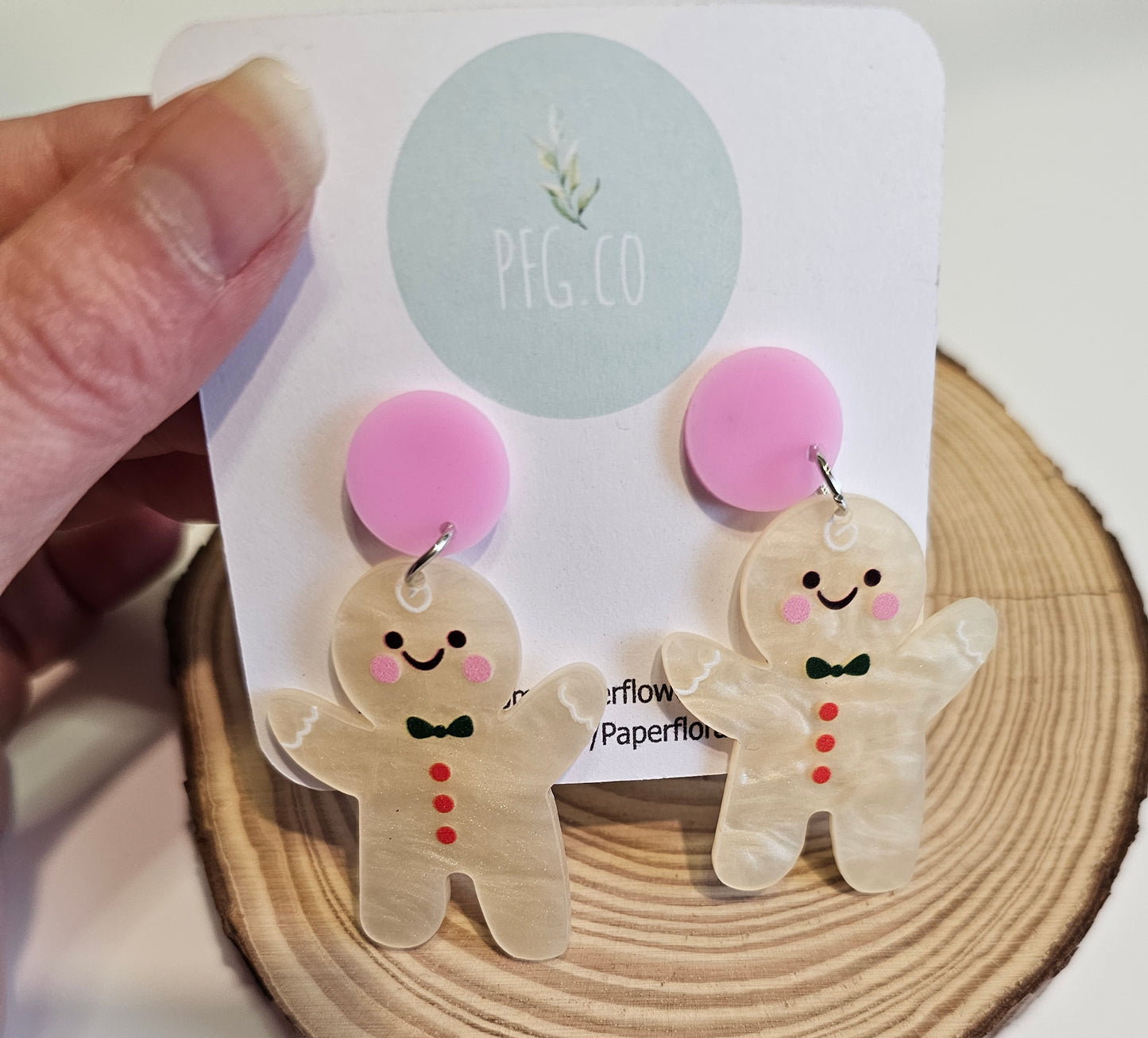 Gingerbread Christmas earrings