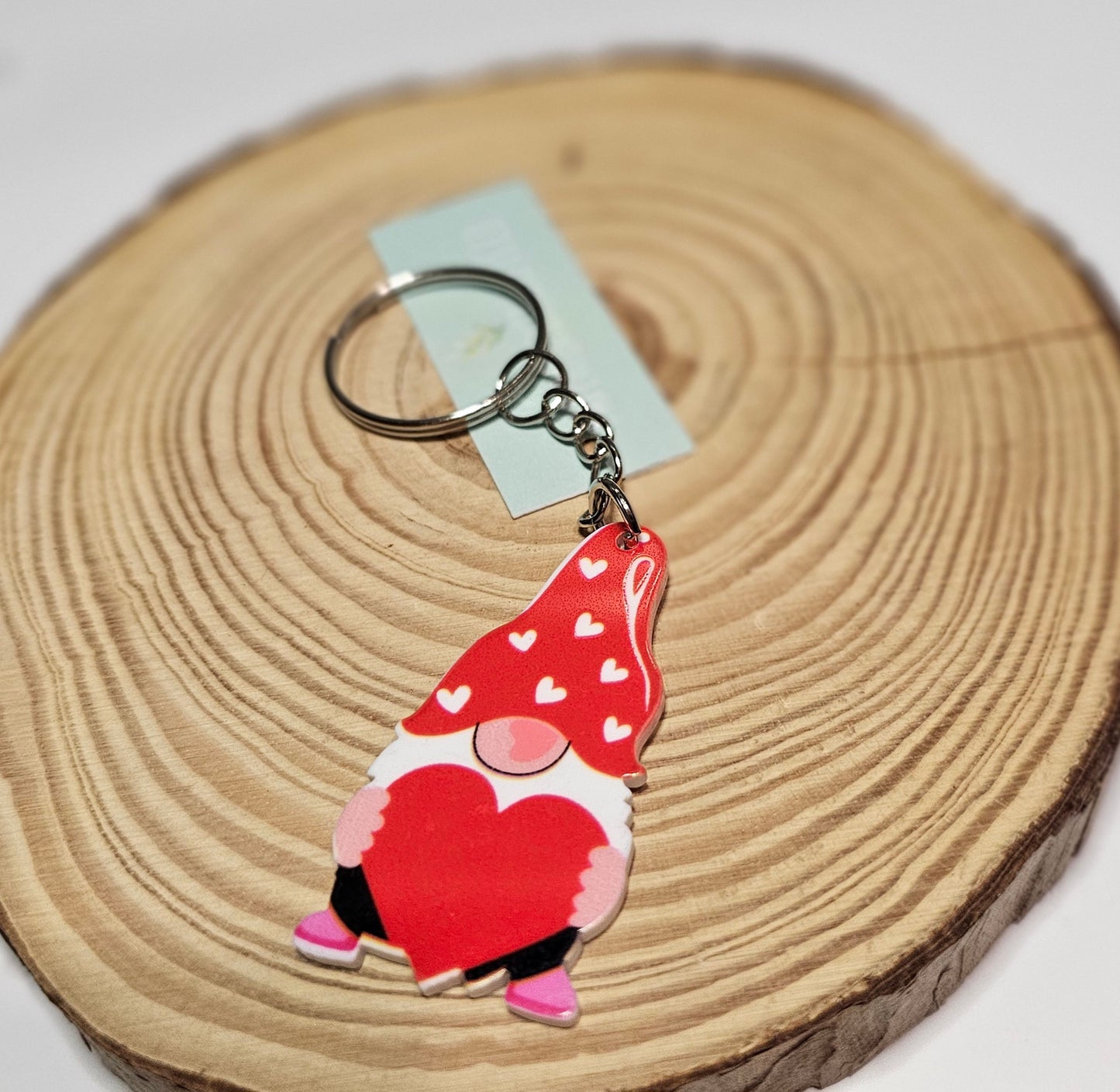 Gonk holding heart key rings