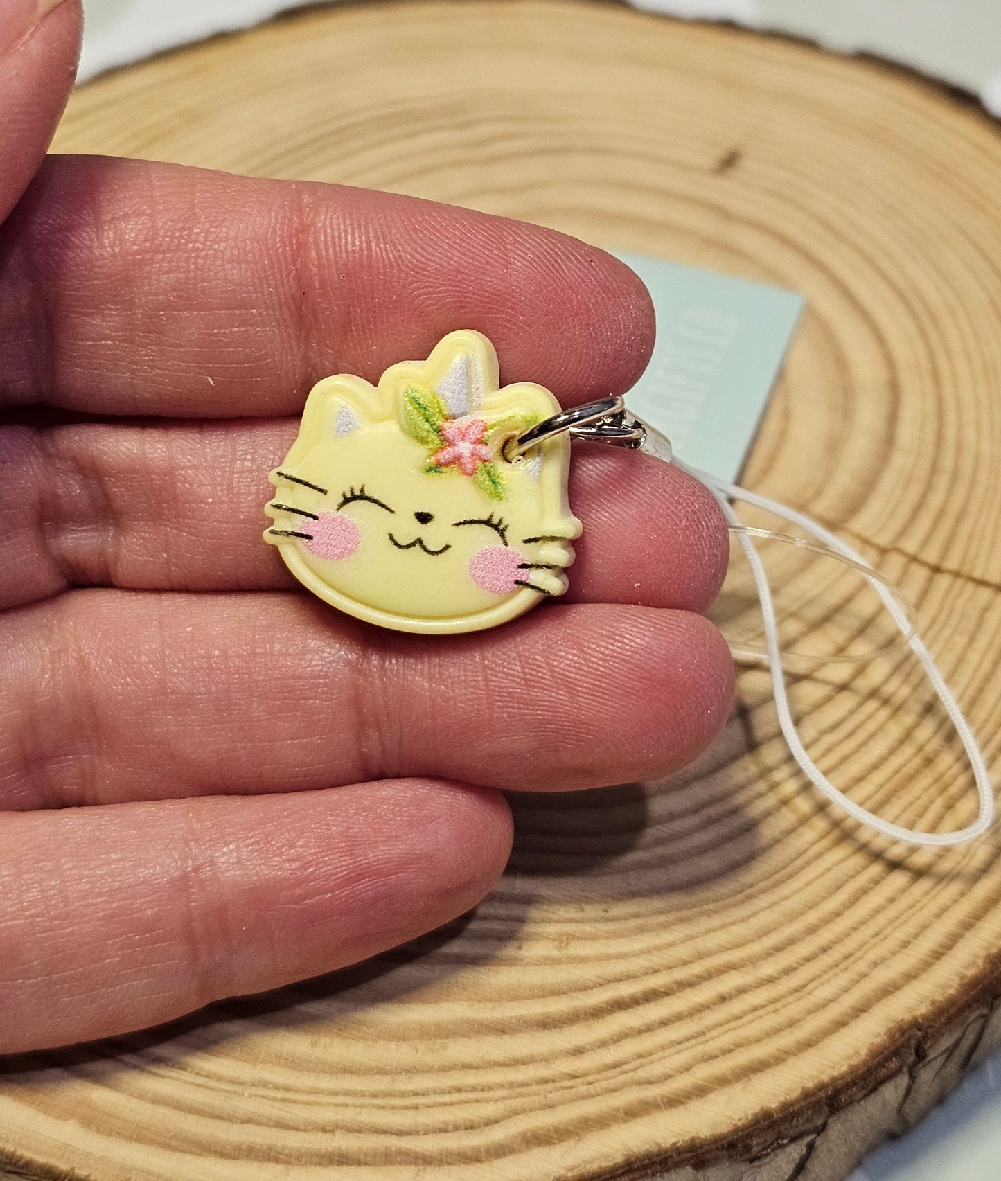 Lemon caticorn phone charms