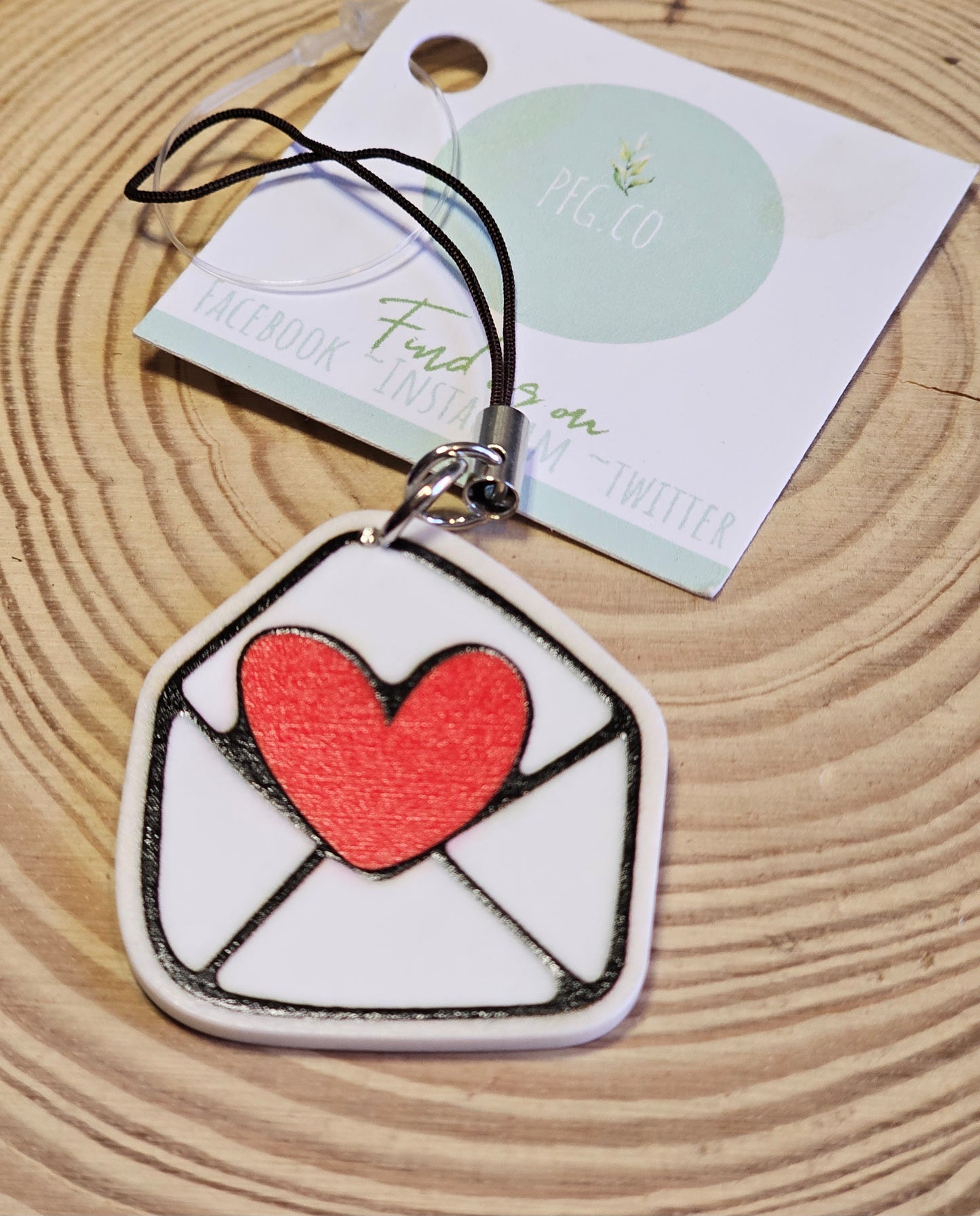Love letter phone charms