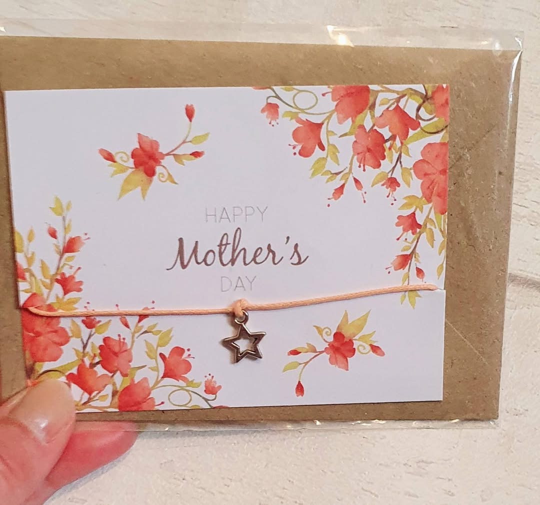 Mother wish bracelets orange floral