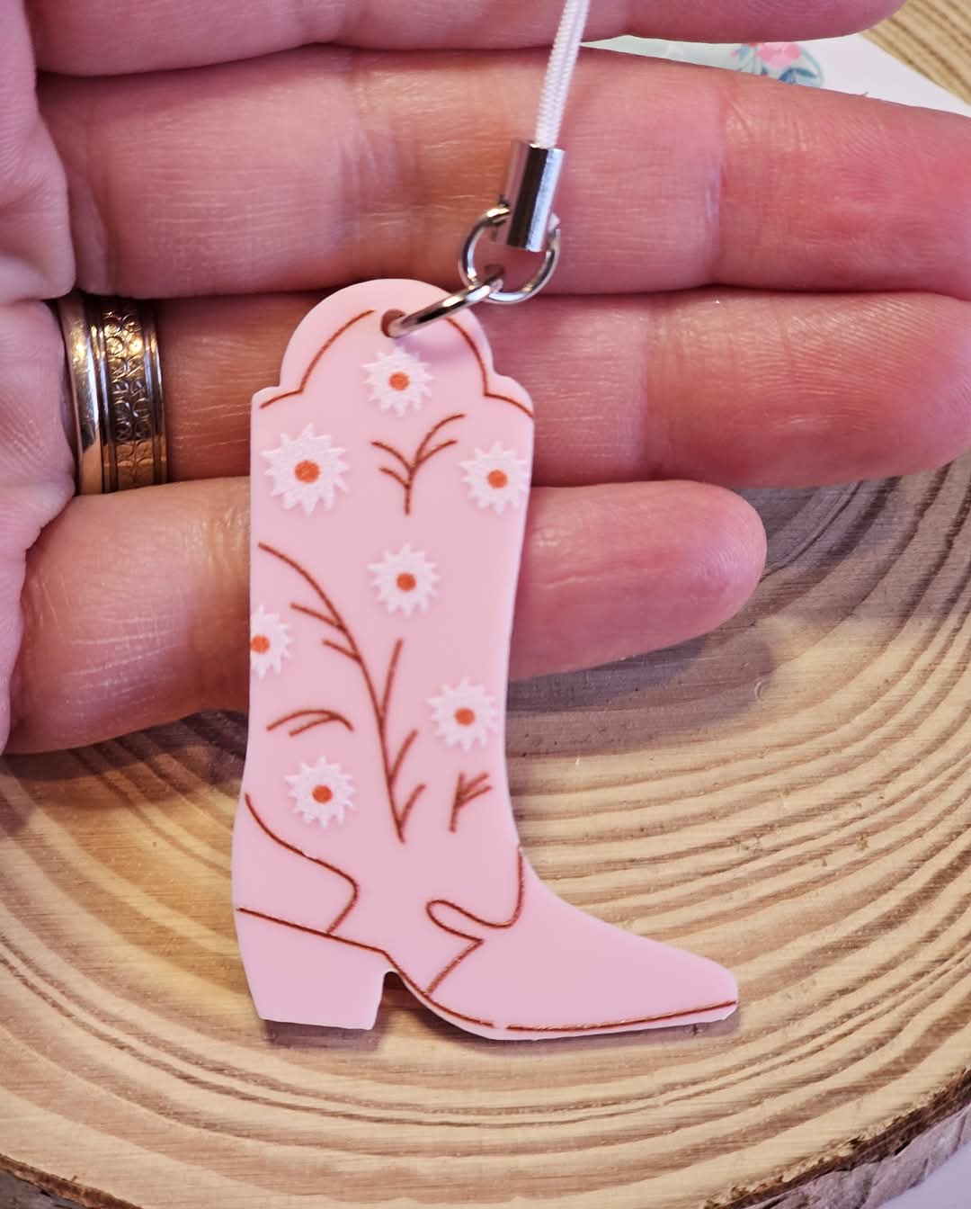 Cowgirl boot key rings