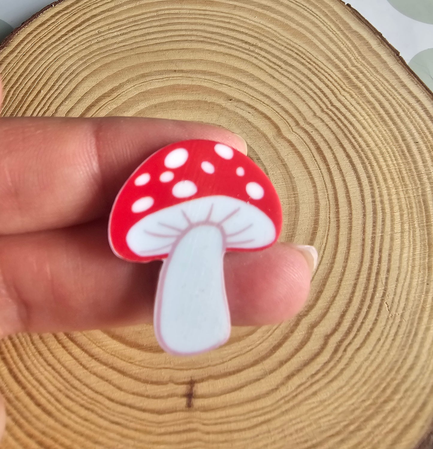 Toadstool pin badges
