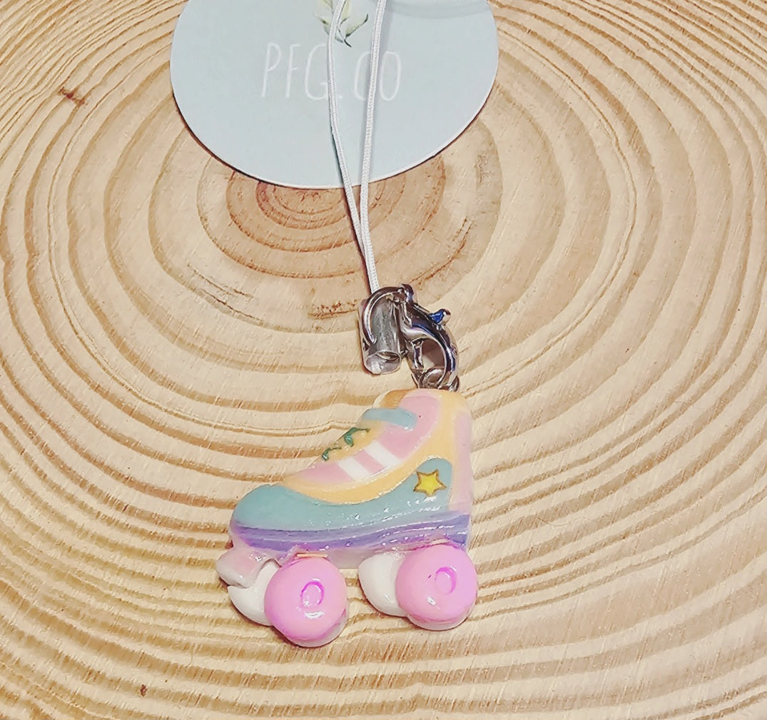 Roller skate phone charms