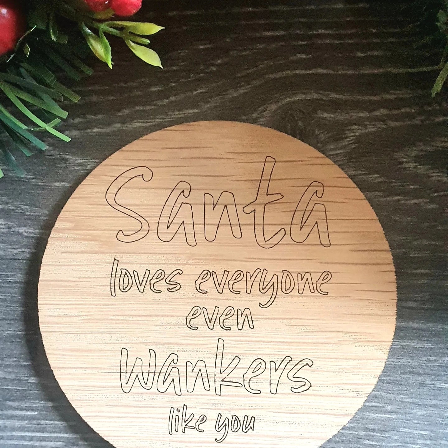 Rude Christmas coasters w