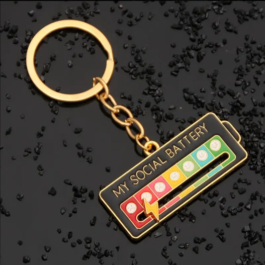 Social battery key rings