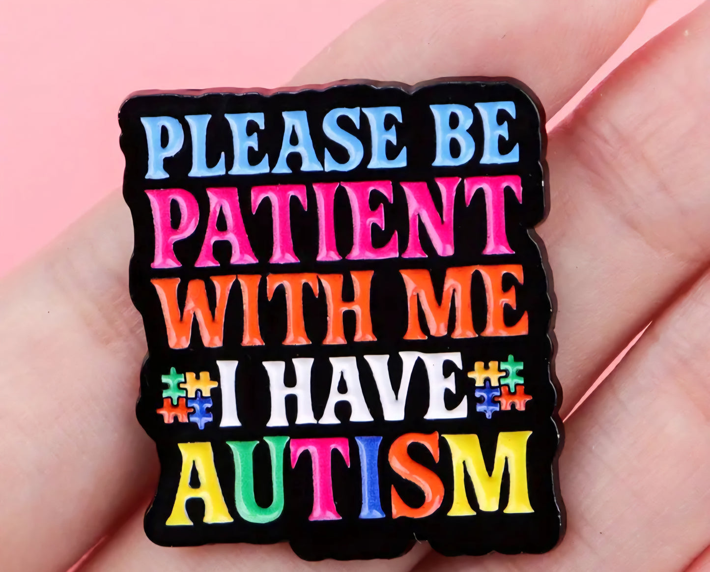 Autism awareness pin badge