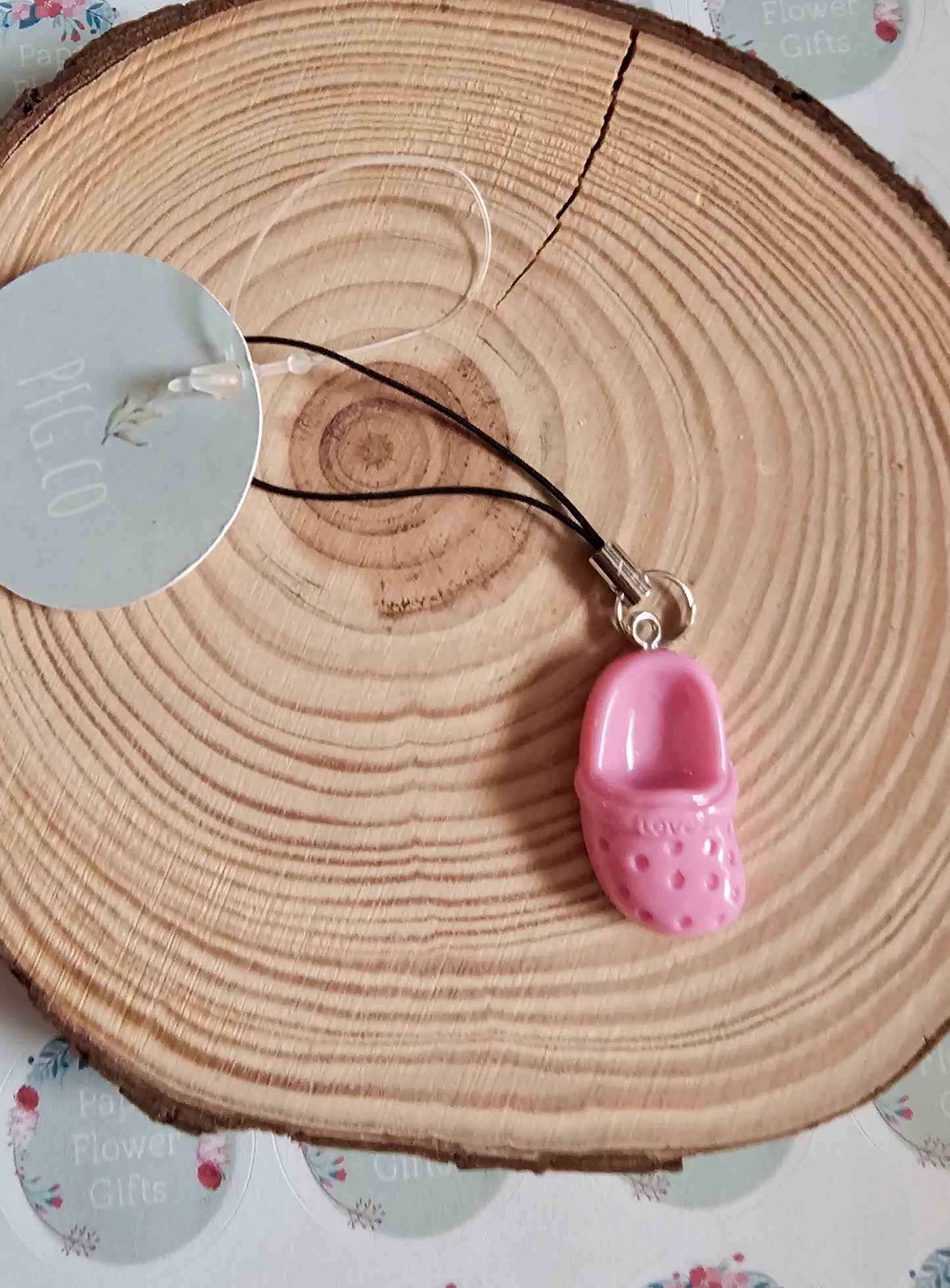 Croc phone charm Pink
