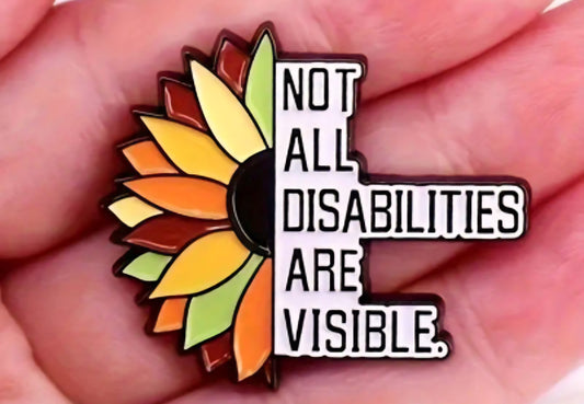 Invisible disability pin badge